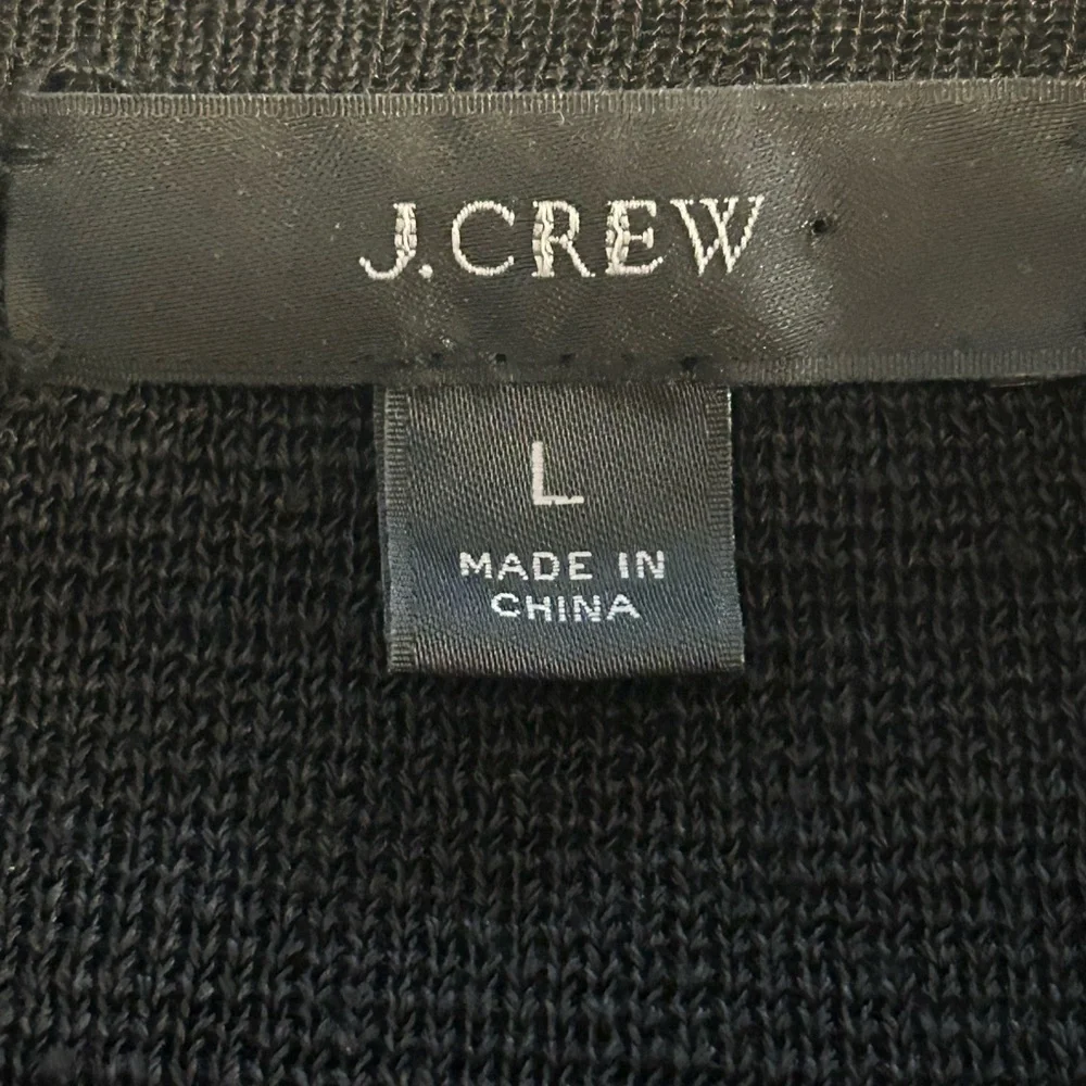 J. Crew Black Collarless Sweater Blazer